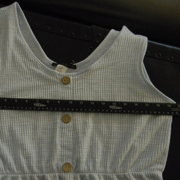 Kreative Content Blue Stripe Jumpsuit Jumper Dress Cover-up Soft 2X/1X NWT - Picture 4 of 10